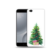 Чехол MyPads Tocco для Xiaomi Mi 5C Елка новогодняя с подарками акварель (PT61938.328.78)