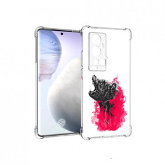 Чехол MyPads Tocco для Vivo X60 Pro Plus медведь в дымке