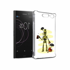 Чехол MyPads Tocco для Sony Xperia XZ1 прикольный робот (PT77229.221.557)