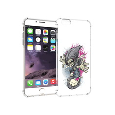 Чехол MyPads Tocco для Apple iPhone 6 Plus нарисованный скелет на скейт борде