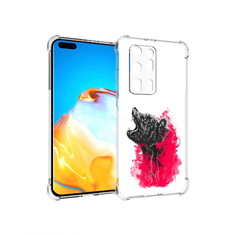 Чехол MyPads Tocco для Huawei P40 Pro+ медведь в дымке