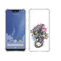 Чехол MyPads Tocco для Google Pixel 3 XL нарисованный скелет на скейт борде
