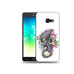 Чехол MyPads Tocco для Samsung Galaxy A3 (2017) нарисованный скелет на скейт борде
