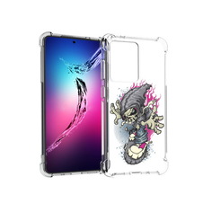 Чехол MyPads Tocco для Samsung Galaxy S20+ нарисованный скелет на скейт борде