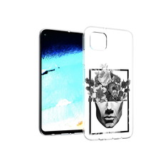 Чехол MyPads Tocco для Huawei Nova 6 SE черно белая ваза в абстракции
