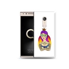 Чехол MyPads Tocco для Alcatel 5 девушка в татуировках с короной (PT110913.675.305)