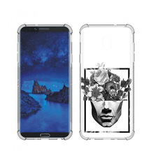 Чехол MyPads Tocco для Samsung Galaxy J7 (2018) черно белая ваза в абстракции