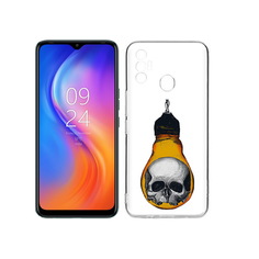 Чехол MyPads Tocco для Tecno Spark 7 череп в лампочке