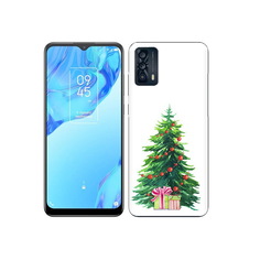 Чехол MyPads Tocco для TCL 20B Елка новогодняя с подарками акварель