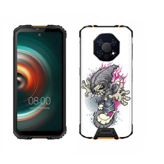 Чехол MyPads Tocco для Oukitel WP13 нарисованный скелет на скейт борде