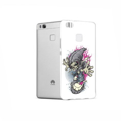 Чехол MyPads Tocco для Huawei P9 нарисованный скелет на скейт борде