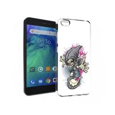Чехол MyPads Tocco для Xiaomi Redmi Go нарисованный скелет на скейт борде