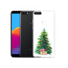 Чехол MyPads Tocco для Honor 7C Pro Елка новогодняя с подарками акварель (PT113786.47.78)