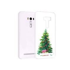 Чехол MyPads Tocco для Asus ZenFone Selfie (ZD551KL) Елка новогодняя с подарками акварель