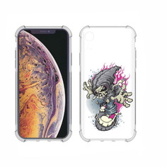 Чехол MyPads Tocco для Apple iPhone XR нарисованный скелет на скейт борде
