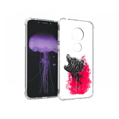 Чехол MyPads Tocco для Motorola Moto G7 медведь в дымке (PT123662.354.463)