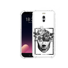 Чехол MyPads Tocco для Meizu M6 Note черно белая ваза в абстракции