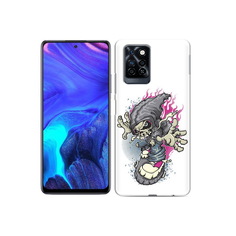 Чехол MyPads Tocco для Infinix Note 10 Pro нарисованный скелет на скейт борде