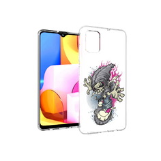 Чехол MyPads Tocco для Samsung Galaxy A71 нарисованный скелет на скейт борде