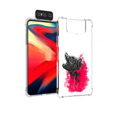 Чехол MyPads Tocco для Asus Zenfone 8 Flip медведь в дымке
