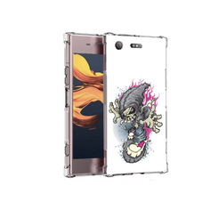 Чехол MyPads Tocco для Sony Xperia XZ1 Compact нарисованный скелет на скейт борде