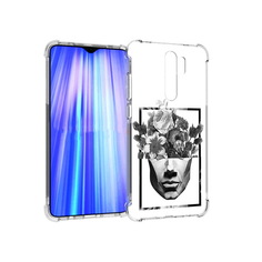 Чехол MyPads Tocco для Xiaomi Redmi Note 8 Pro черно белая ваза в абстракции