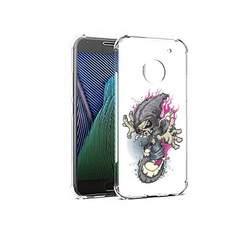 Чехол MyPads Tocco для Motorola Moto G5 нарисованный скелет на скейт борде