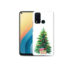 Чехол MyPads Tocco для Vivo Y30 Елка новогодняя с подарками акварель (PT149334.437.78)
