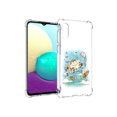 Чехол MyPads Tocco для Samsung Galaxy M02 Счастливый чемодан (PT157689.478.166)