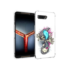 Чехол MyPads Tocco для Asus ROG Phone 2 нарисованный скелет на скейт борде