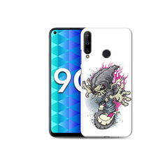 Чехол MyPads Tocco для Honor 9C нарисованный скелет на скейт борде (PT149389.41.512)