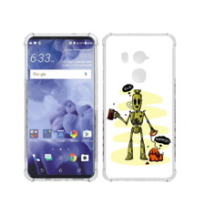 Чехол MyPads Tocco для HTC U11 Plus прикольный робот