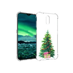 Чехол MyPads Tocco для Nokia 2.3 Елка новогодняя с подарками акварель (PT142254.97.78)