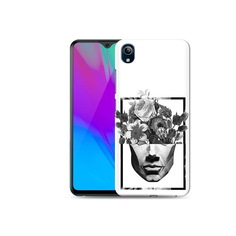 Чехол MyPads Tocco для Vivo Y91C черно белая ваза в абстракции (PT156610.438.678)