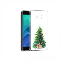 Чехол MyPads Tocco для Asus ZenFone 4 Selfie Елка новогодняя с подарками акварель
