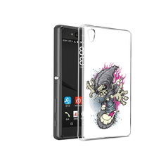 Чехол MyPads Tocco для Sony Xperia C6 нарисованный скелет на скейт борде (PT28839.243.512)