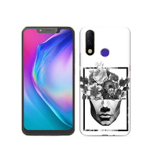 Чехол MyPads Tocco для Tecno Spark 3 Pro черно белая ваза в абстракции