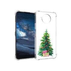 Чехол MyPads Tocco для Nokia 8.3 Елка новогодняя с подарками акварель (PT227053.110.78)