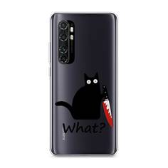 Чехол на Xiaomi Mi Note 10 Lite "Котик с ножом" Case Place