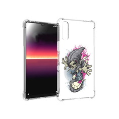 Чехол MyPads Tocco для Sony Xperia L4 нарисованный скелет на скейт борде