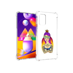 Чехол MyPads Tocco для Samsung Galaxy M31s девушка в татуировках с короной