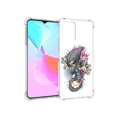 Чехол MyPads Tocco для Vivo Y33s нарисованный скелет на скейт борде (PT226981.417.512)