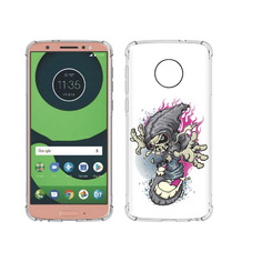 Чехол MyPads Tocco для Motorola Moto G6 нарисованный скелет на скейт борде