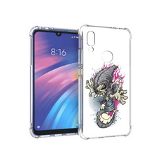 Чехол MyPads Tocco для Xiaomi Redmi Y3 нарисованный скелет на скейт борде