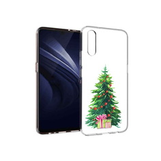 Чехол MyPads Tocco для Vivo V17 Neo Елка новогодняя с подарками акварель (PT226959.388.78)