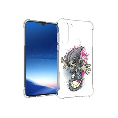Чехол MyPads Tocco для Motorola Moto G8 Power нарисованный скелет на скейт борде
