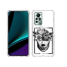 Чехол MyPads Tocco для Infinix Note 11 Pro черно белая ваза в абстракции