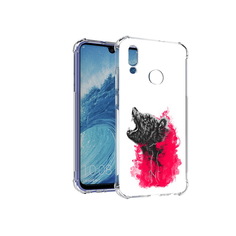Чехол MyPads Tocco для Huawei P Smart (2019) медведь в дымке