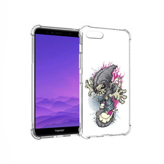 Чехол MyPads Tocco для Honor 7A нарисованный скелет на скейт борде (PT111206.25.512)