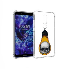 Чехол MyPads Tocco для Nokia 5.1 Plus череп в лампочке (PT119548.120.676)